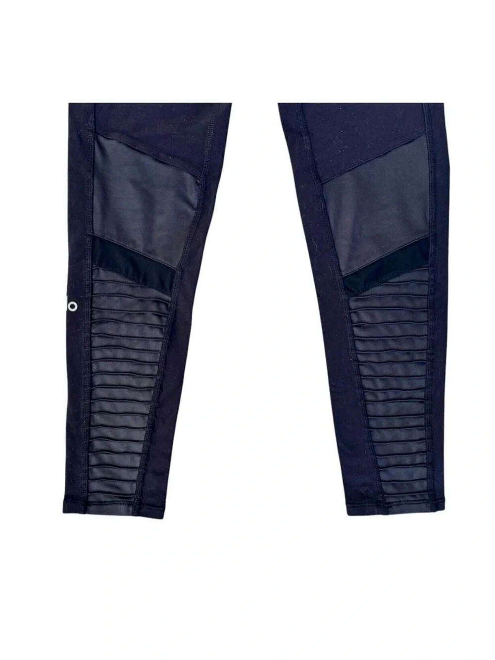 Alo Yoga 7/8 High Waist Moto Legging Black Glossy Small Gorpcore NWT